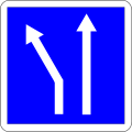 Assigned lane approaching an intersection