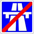 End of a motorway section