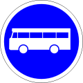 Lane reserved for regular public transport vehicles buses