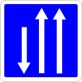 Passing slot in the direction of traffic