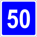 Recommended speed limit here 50 kmh