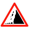 Risk of falling rocks